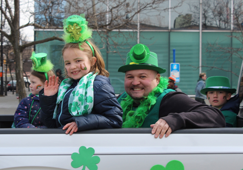 Dad and daughter - 2019 St Patrick's Day Parade in Cleveland